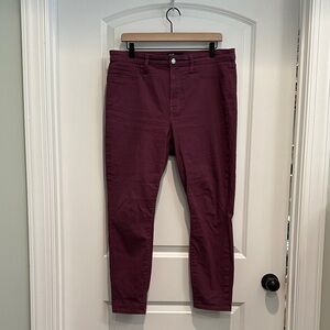 GAP Burgundy High Rise Jeggings